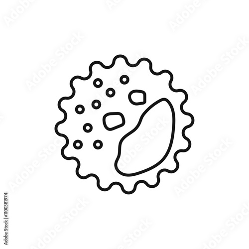 White blood cell icon Isolated flat vector in outline