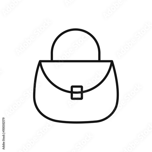 Woman purse icon Isolated flat vector in outline