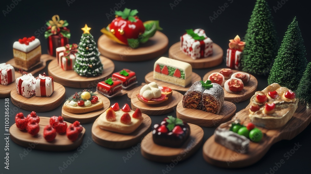 Fototapeta premium appetizers for christmas party