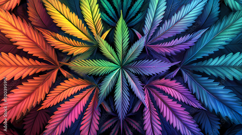 Fototapeta premium psychedelic cannabis