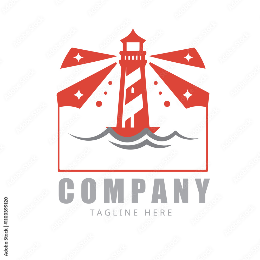 Fototapeta premium lighthouse logo design