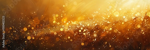 Abstract background of golden sparkles and shimmering particles, creating a magical and festive atmosphere

Concept: festive frame, Christmas design, holiday decoration, artistic celebration