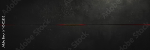A sleek black background with a single, thin red horizontal line across the middle. The rest of the banner is clear for text, with a small golden star near the top corner 