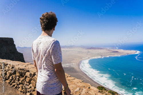 El Mirador del Río es un mirador situado en el extremo norte de la isla de Lanzarote.  photo