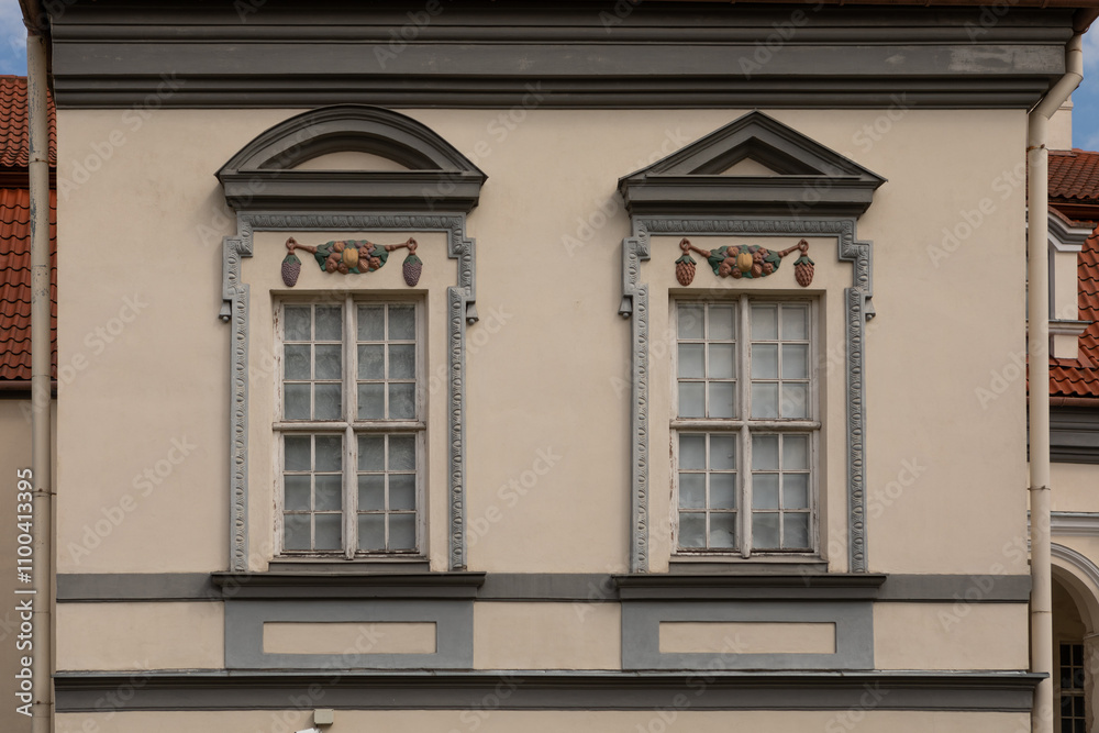 Obraz premium Architectural details of Vilnius Old Town, Lithuania
