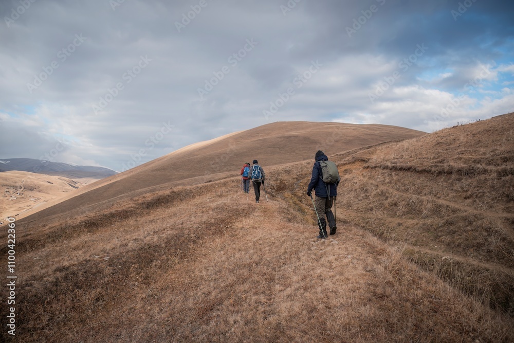 Obraz premium hiker in the mountains