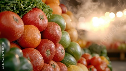 Assortment of fresh, vibrant produce