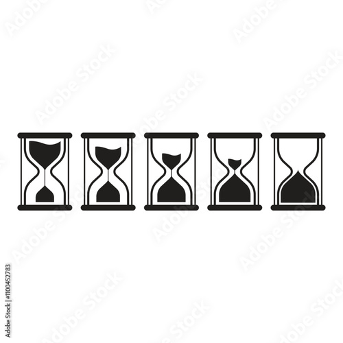 Hourglass Icon Set Vector Design.