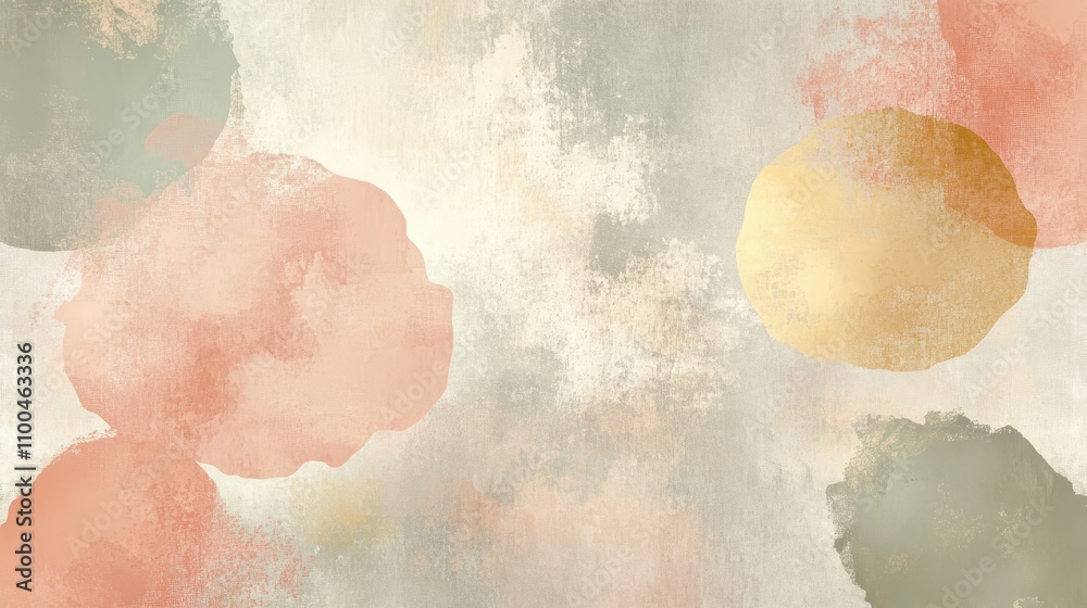 Fototapeta premium Muted wallpaper with explosions and glowing textures on a gray-to-olive gradient