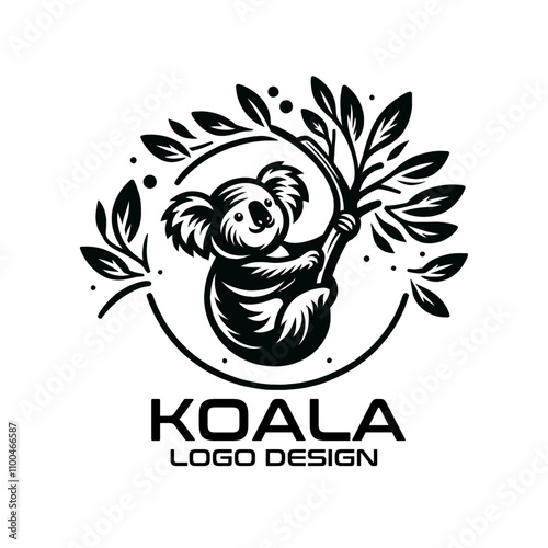 Koala Vector Logo Design photo