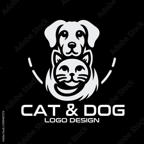 Cat And Dog Vector Logo Design photo