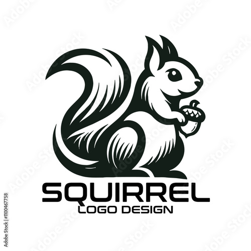 Squirrel Vector Logo Design photo