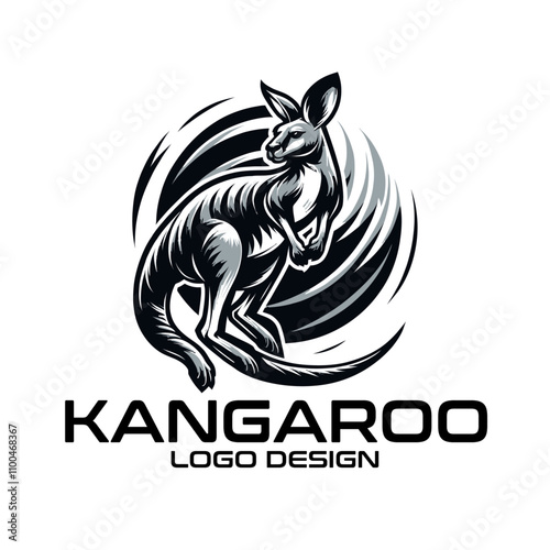 Kangaroo Vector Logo Design photo