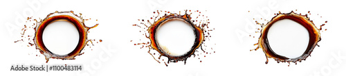 Set of cola splash Isolated on a transparent background, PNG file