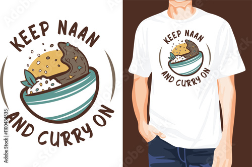 Curry cartoon t-shirt design