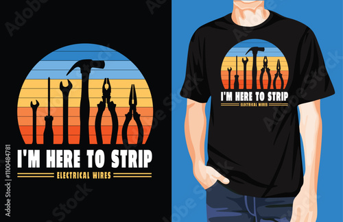 Electrician Funny t-shirt design