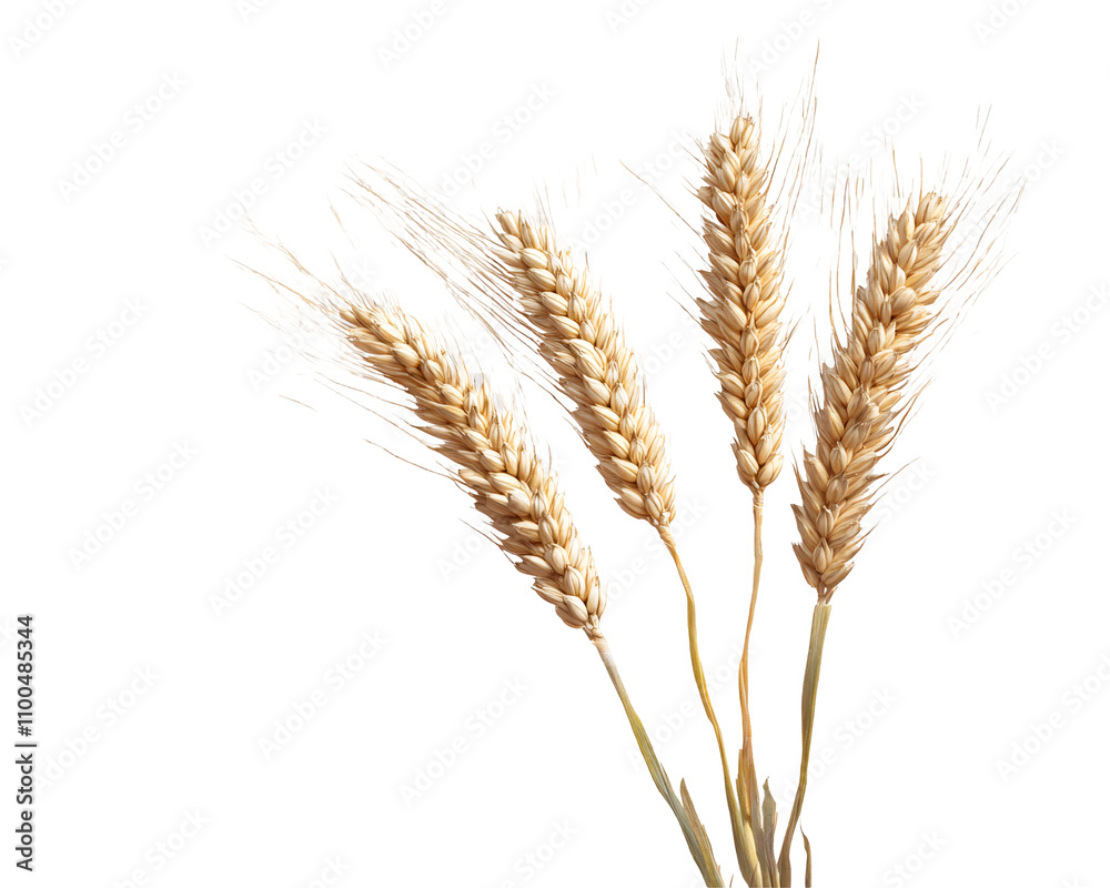 a bunch of wheat on a white background a bunch of wheat on a white background