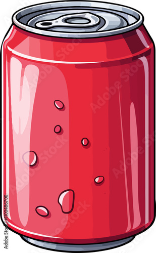 Illustration of a Red Soda Can