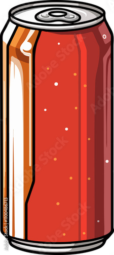 Illustration of a Red Soda Can