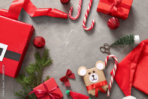 Frame made of gift boxes, c...