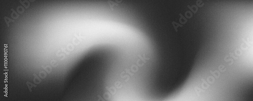 Grey gradient background, abstract black and white grain gradation texture