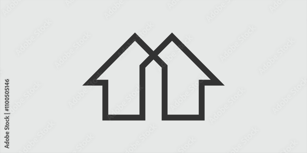 Fototapeta premium logo house real estate & mortgage icon vector