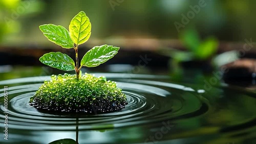 green plant with water drops