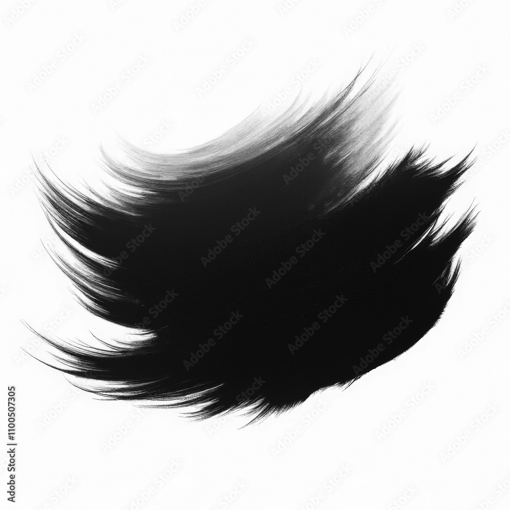 Obraz premium Dynamic Slashing Black Paint Strokes Isolated on Transparent PNG Background