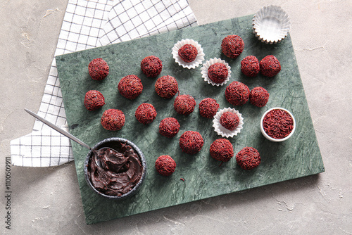 Homemade brigadeiro chocola...