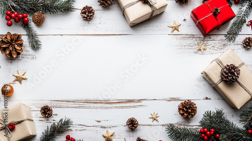 powerpoint background, christmas, bright, happy, empty in the middle