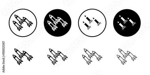 Missile icon Art design illustration