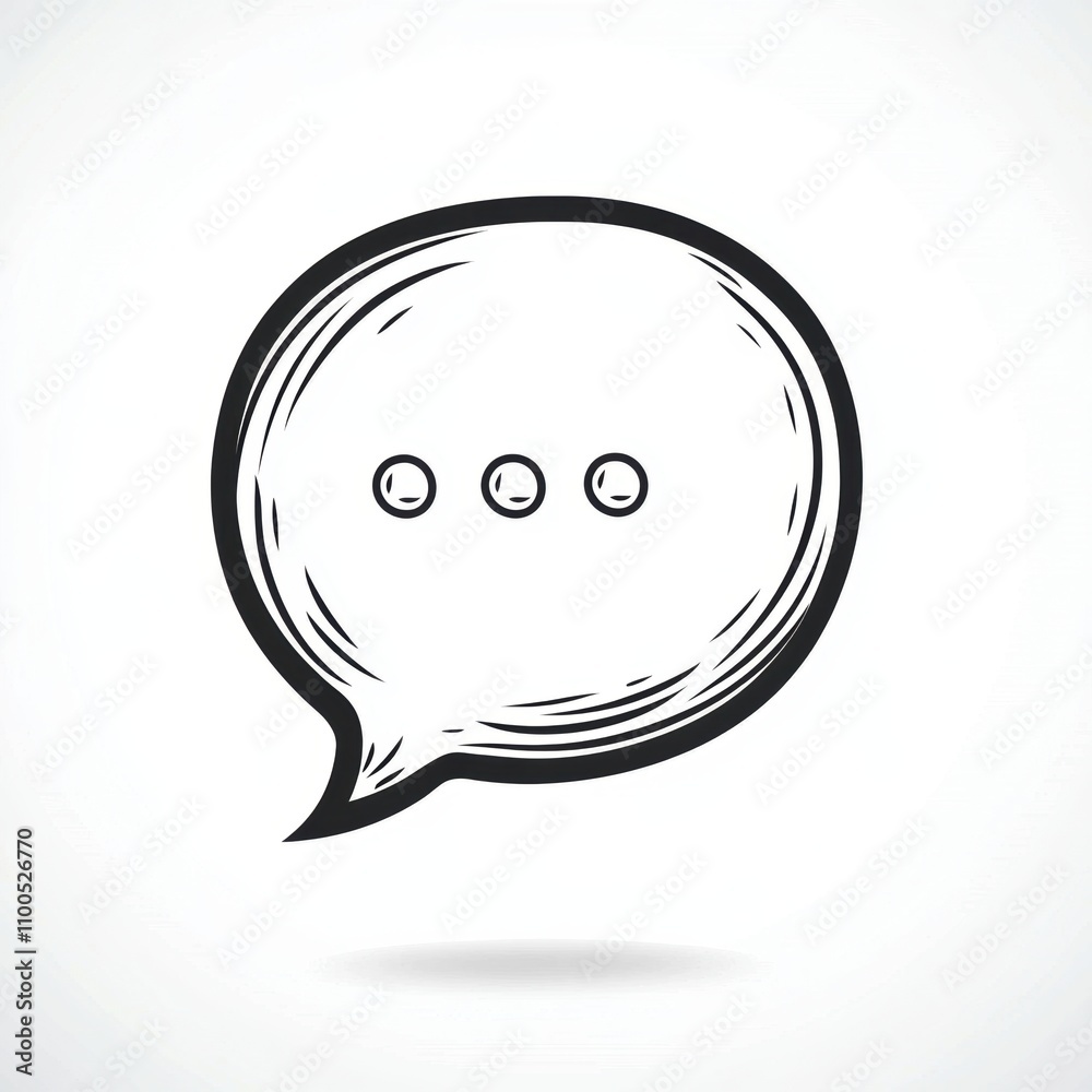 Obraz premium Message bubble balloon vector illustration.