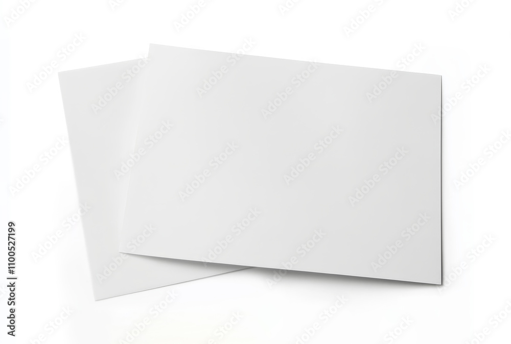 Blank white sheet of paper on white background. Blank white sheet of paper on white background.