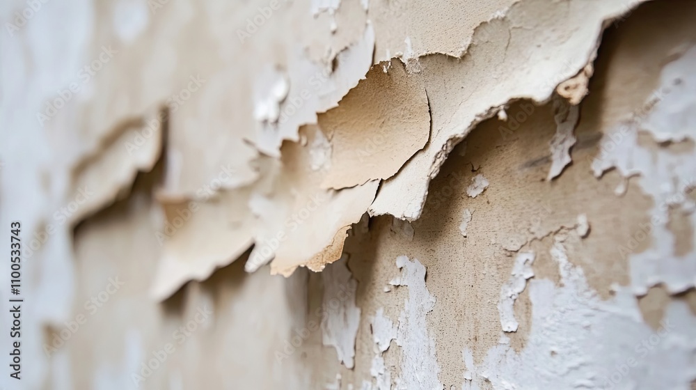 Fototapeta premium Close-up of Peeling Paint on a Wall