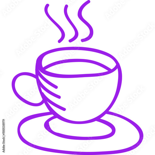 Tea cup icon single vector illustration