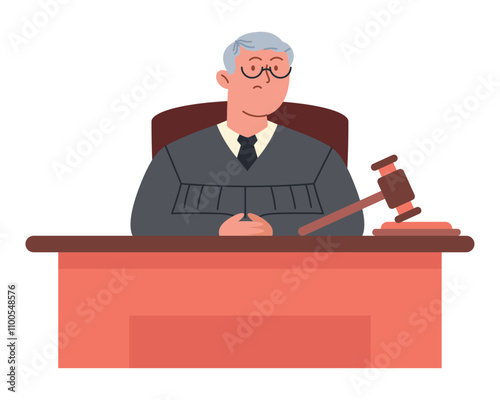 judge man in courtroom