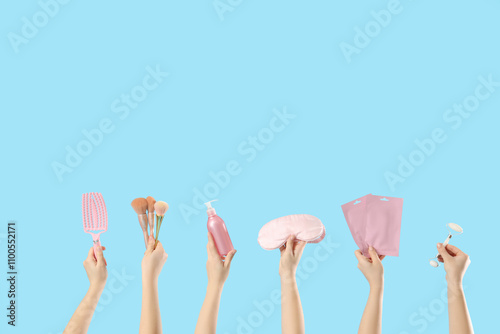 Female hands with beauty pr...