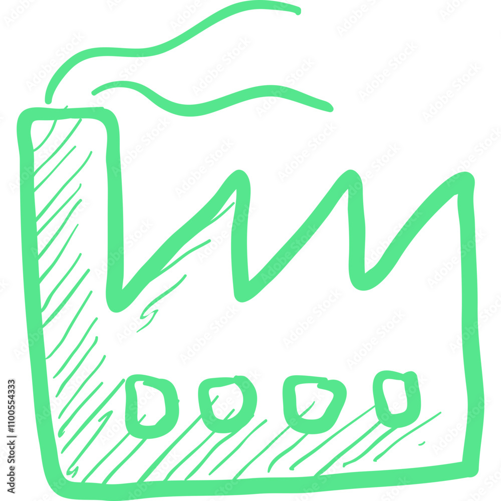 Factory icon flat vector illustration Factory icon flat vector illustration