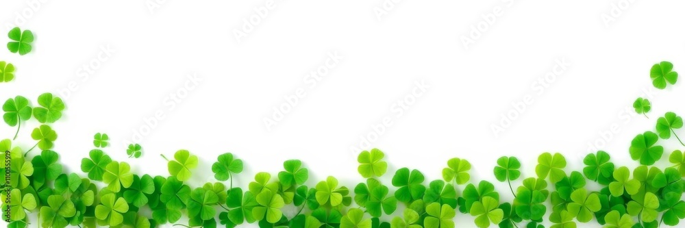 Green clover frame border with empty space, perfect for Saint Patrick's Day designs, clover, background Green clover frame border with empty space, perfect for Saint Patrick's Day designs, clover, background