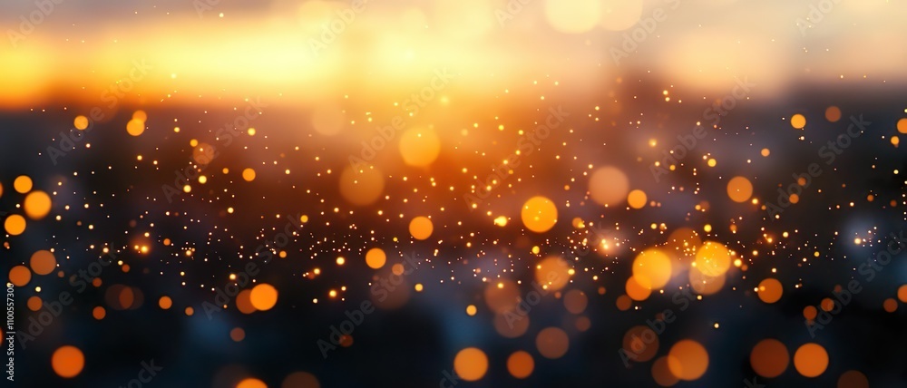 Obraz premium Golden Sparkles in Sunset Light