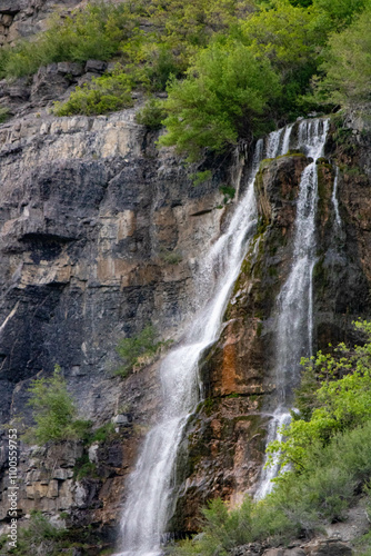 waterfall in the mountains