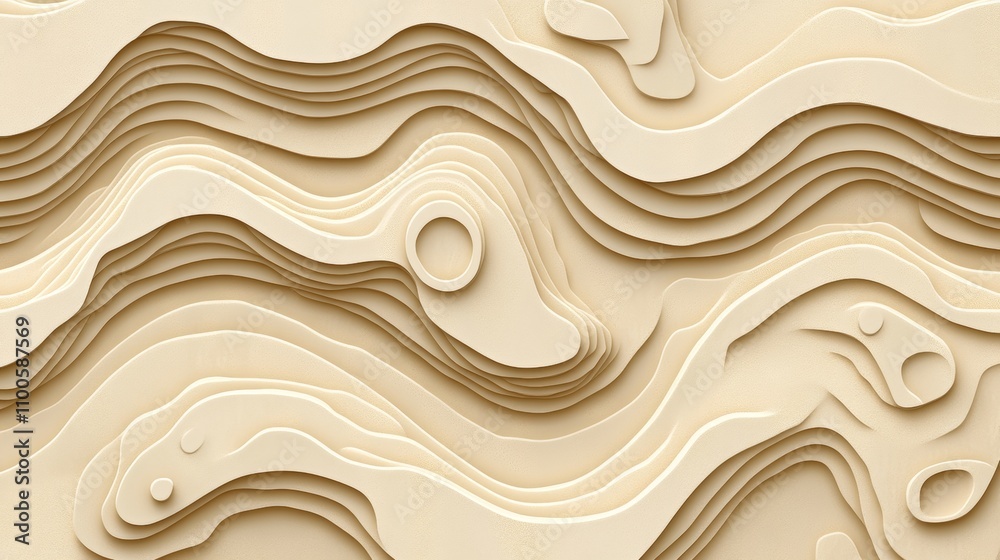 Fototapeta premium abstract warm soft cream background with gentle waves and patterns for a calm atmosphere