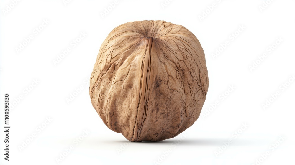 Fototapeta premium Walnut, nut, isolated on white background, full depth of field