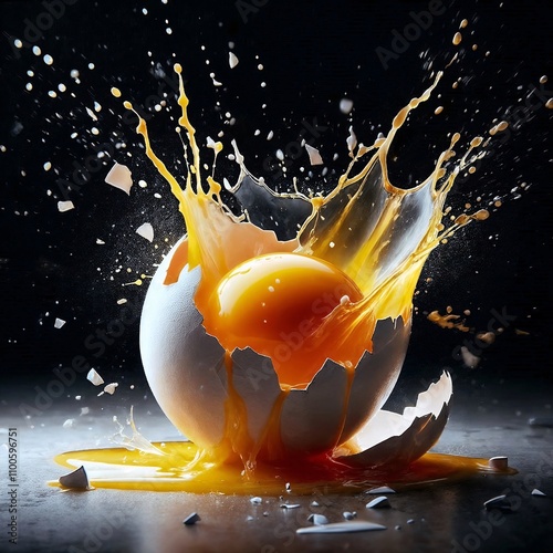 High-Speed eggshell shatter photo