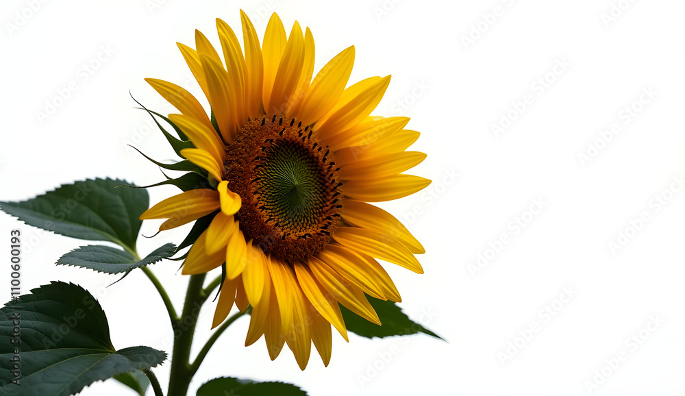 Obraz premium sunflower on white background