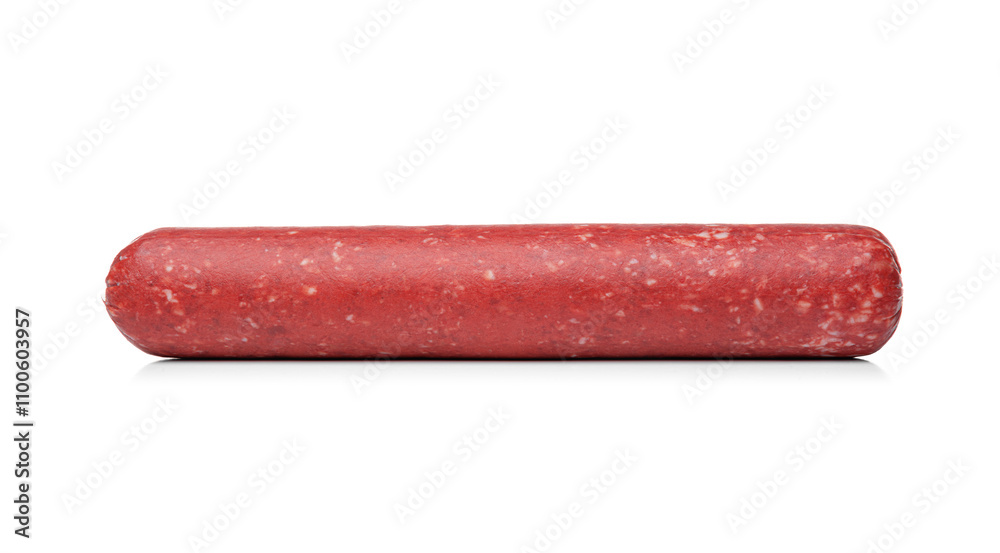 Sausage stick isolated on white background.