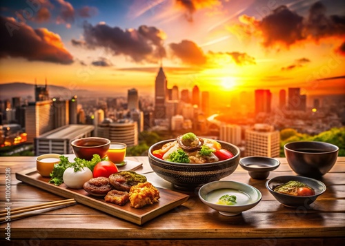 Captivating Osaka Sunset City Skyline Timelapse with Vibrant Colors and Urban Landscape, Showcasing Japan's Dynamic Architecture and Scenic Beauty of Twilight Skies