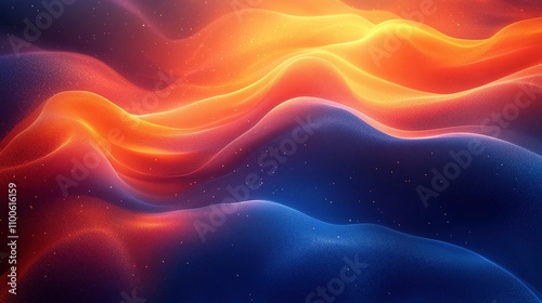 Abstract Colorful Waves of Light and Energy