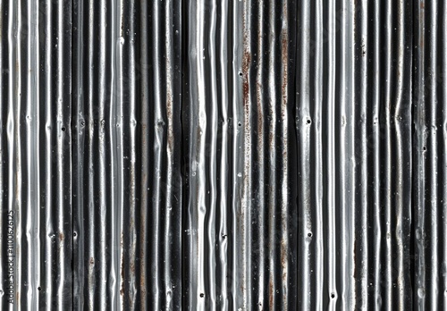 seamless of  Corrugated metal texture surface or galvanize steel background , isolated on white background,  , copy space, copy space for text,