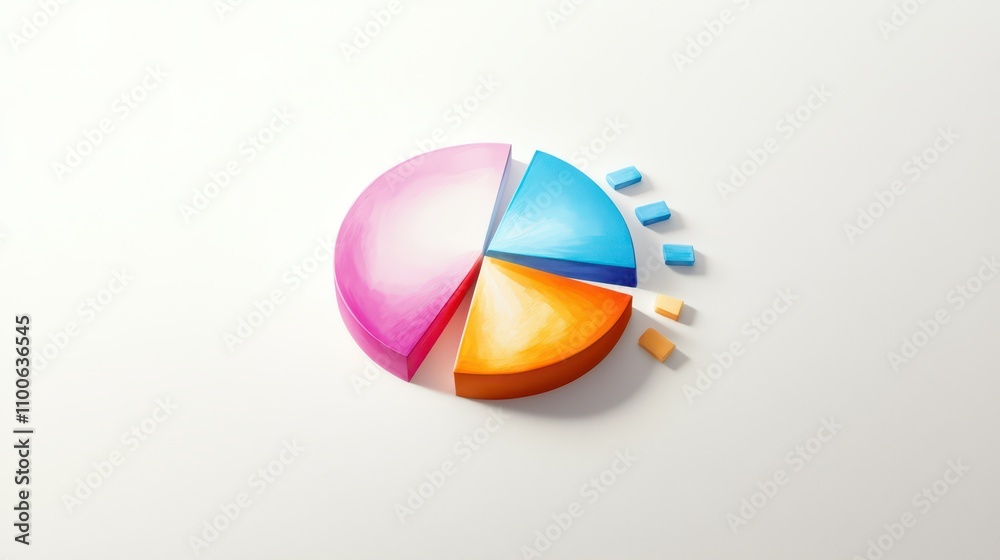Fototapeta premium Hand-drawn pie chart with shaded section, representing budget allocation.